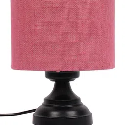 Devansh Pink Jute Cylinder Shade Table Lamp image 5