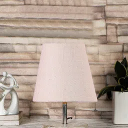 Devansh White Textured Table Lamp image 2