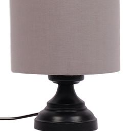 Devansh Grey & Black Cylindrical Shaped Traditional Table Lamp with Shade image 2