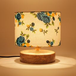 Devansh Multicoloured Floral Printed Cotton Shade Table Lamp image 4