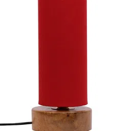 Devansh Red Solid Cotton Table Lamp image 4
