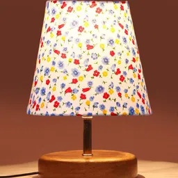 Devansh White & Red Printed Table Lamp image 4
