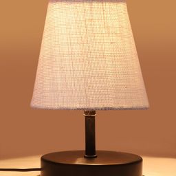 Devansh White Textured Table Lamp image 3