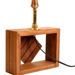 AAKRITI ART CREATIONS Red & Brown Printed Table Lamp with Shade image 4