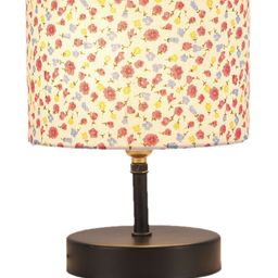 Devansh Multi Floral Printed Iron Table Lamp with Cotton Shade image 4