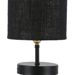 Devansh Black Iron Table Lamp with Jute Shade image 2