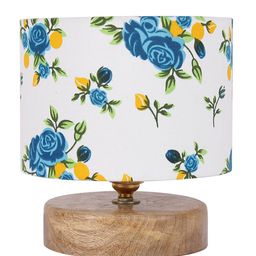 Devansh Multicoloured Floral Printed Cotton Shade Table Lamp image 3