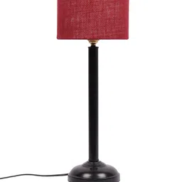 Devansh Maroon Textured Table Lamp image 5