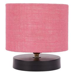 Devansh Pink Solid Table Lamp With Jute Shade image 4
