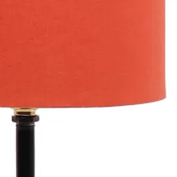 Devansh Orange Cotton Shade Lamp With Base Table Lamp image 3