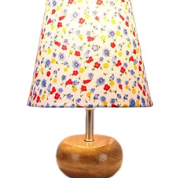 Devansh White & Red Printed Table Lamp image 5