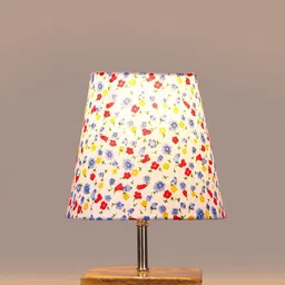 Devansh White & Red Printed Table Lamp image 5