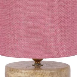 Devansh Pink Self Design Jute Shade Table Lamp image 5