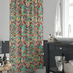 ArtzFolio Green & Red Printed Waterproof Shower Curtains-image-52
