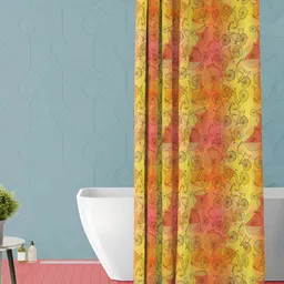 ArtzFolio Yellow & Red Cycle Printed Waterproof Shower Curtains-image-76