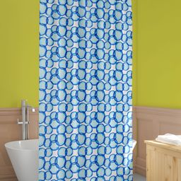 ArtzFolio Blue & White Printed Waterproof Shower Curtains-image-28
