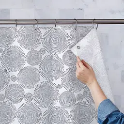 ArtzFolio White & Black Printed Waterproof Shower Curtains-picture-31