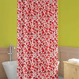 ArtzFolio Red & White Printed Waterproof Shower Curtains-image-25