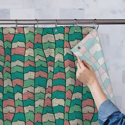 ArtzFolio Pink & Green Printed Waterproof Shower Curtains-image-92