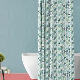 ArtzFolio White & Green Printed Waterproof Shower Curtains-image-45