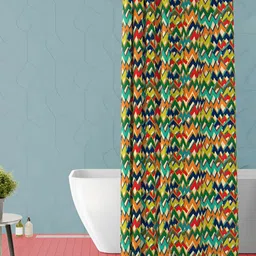 ArtzFolio Green & Yellow Printed Waterproof Shower Curtains-image-71
