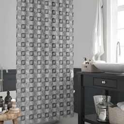 ArtzFolio Grey & White Printed Waterproof Shower Curtains-27