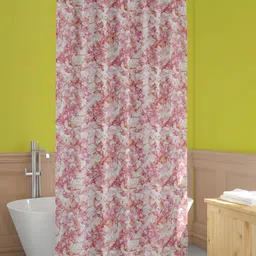 ArtzFolio Grey & Pink Printed Waterproof Shower Curtains-image-84