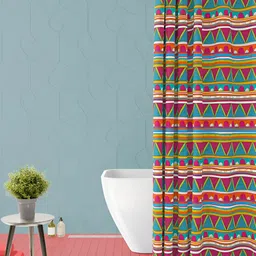 ArtzFolio Green & Pink Printed Waterproof Shower Curtains-picture-17