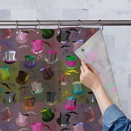 ArtzFolio Purple & Green Printed Waterproof Shower Curtains-image-54