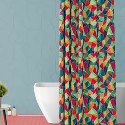 ArtzFolio Green & Yellow Printed Waterproof Shower Curtains-image-37
