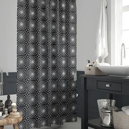 ArtzFolio Black & White Printed Waterproof Shower Curtains-image-51