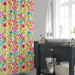 ArtzFolio Green & Pink Printed Waterproof Shower Curtains-picture-12