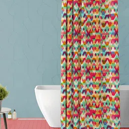 ArtzFolio Pink & Green Printed Waterproof Shower Curtains-image-87