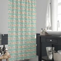 ArtzFolio Blue & Black Printed Waterproof Shower Curtains-image-81