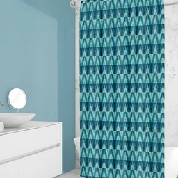 ArtzFolio Blue Printed Waterproof Shower Curtains-image-67