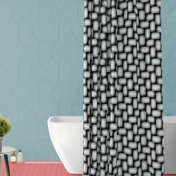 ArtzFolio Black & White Printed Waterproof Shower Curtains-image-46