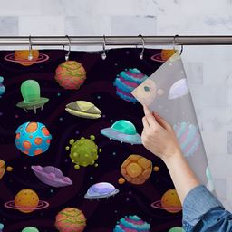 ArtzFolio Purple & Pink Printed Waterproof Shower Curtains-image-66