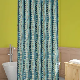 ArtzFolio Blue & Cream-Coloured Printed Waterproof Shower Curtains-image-88
