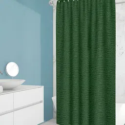 ArtzFolio Green Printed Waterproof Shower Curtain-31