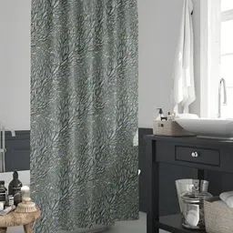 ArtzFolio White & Green Printed Waterproof Shower Curtains-image-25