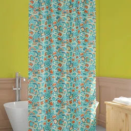 ArtzFolio Green & Beige Printed Waterproof Shower Curtains-image-26