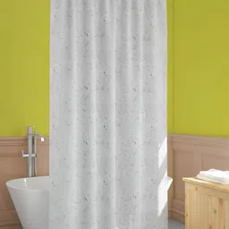 ArtzFolio Grey Printed Waterproof Shower Curtain-16