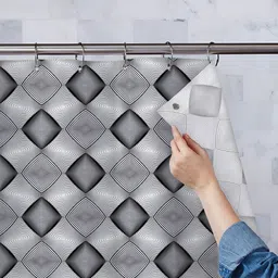 ArtzFolio Black & White Printed Waterproof Shower Curtains-image-125
