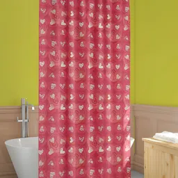 ArtzFolio Pink & White Printed Waterproof Shower Curtains-picture-12