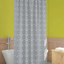 ArtzFolio Grey Printed Waterproof Shower Curtains-92