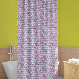 ArtzFolio Lavender-Blue & Black Printed Waterproof Shower Curtains-image-27