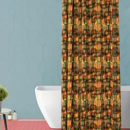 ArtzFolio Black & Red Printed Waterproof Shower Curtains-image-86