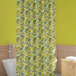 ArtzFolio Dark Green & Lime Green Printed Waterproof Shower Curtain-image-89