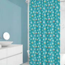 ArtzFolio Green & Red Printed Waterproof Shower Curtains-10
