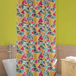 ArtzFolio Red & Yellow Printed Waterproof Shower Curtain-14